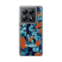スリムプロテクションケース［ MURUA - アートプリント - Navy × Orange ］