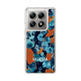 スリムプロテクションケース［ MURUA - アートプリント - Navy × Orange ］