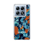 スリムプロテクションケース［ MURUA - アートプリント - Navy × Orange ］