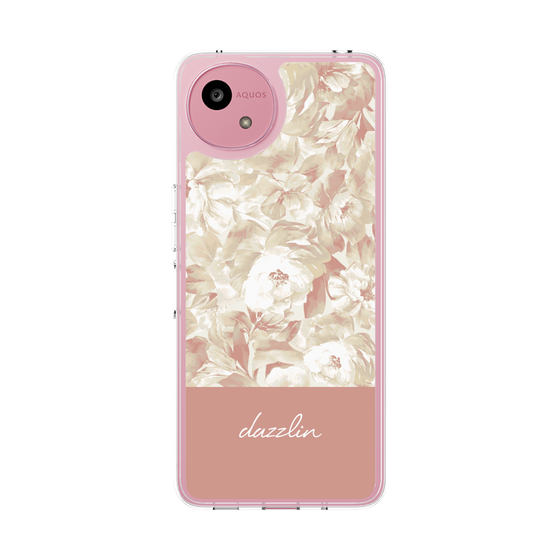 スリムプロテクションケース［ dazzlin - ペイントフラワー - Pink ］