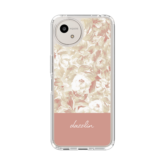 スリムプロテクションケース［ dazzlin - ペイントフラワー - Pink ］