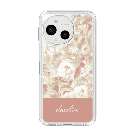 スリムプロテクションケース［ dazzlin - ペイントフラワー - Pink ］