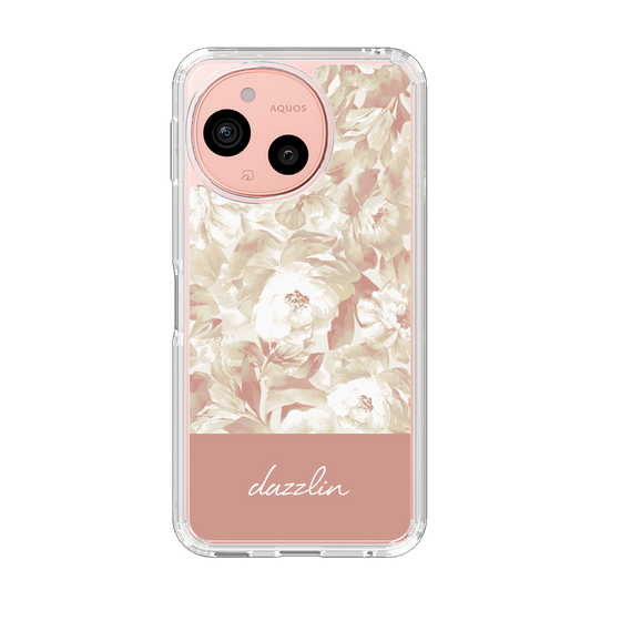 スリムプロテクションケース［ dazzlin - ペイントフラワー - Pink ］