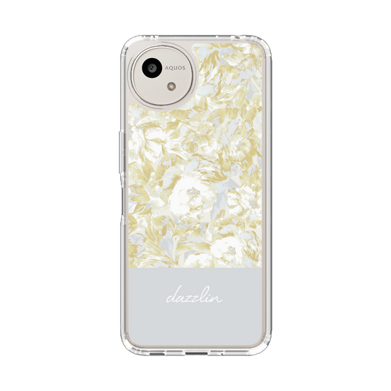 スリムプロテクションケース［ dazzlin - ペイントフラワー - Light Blue ］