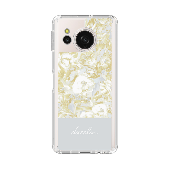 スリムプロテクションケース［ dazzlin - ペイントフラワー - Light Blue ］