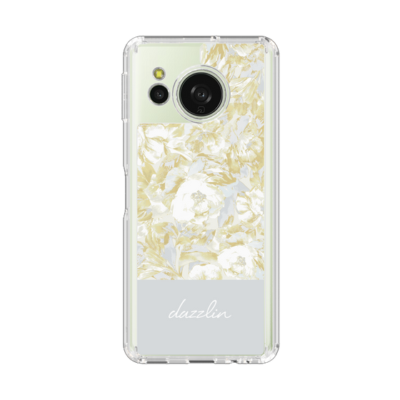 スリムプロテクションケース［ dazzlin - ペイントフラワー - Light Blue ］