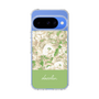 スリムプロテクションケース［ dazzlin - ペイントフラワー - Green ］