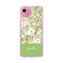 スリムプロテクションケース［ dazzlin - ペイントフラワー - Green ］