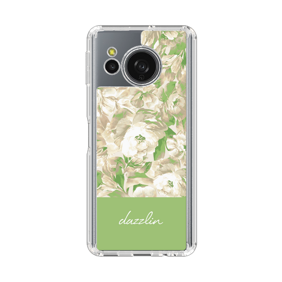 スリムプロテクションケース［ dazzlin - ペイントフラワー - Green ］