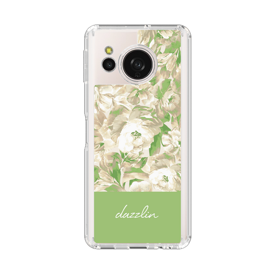 スリムプロテクションケース［ dazzlin - ペイントフラワー - Green ］