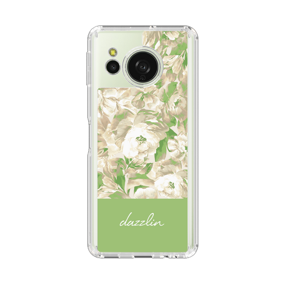 スリムプロテクションケース［ dazzlin - ペイントフラワー - Green ］