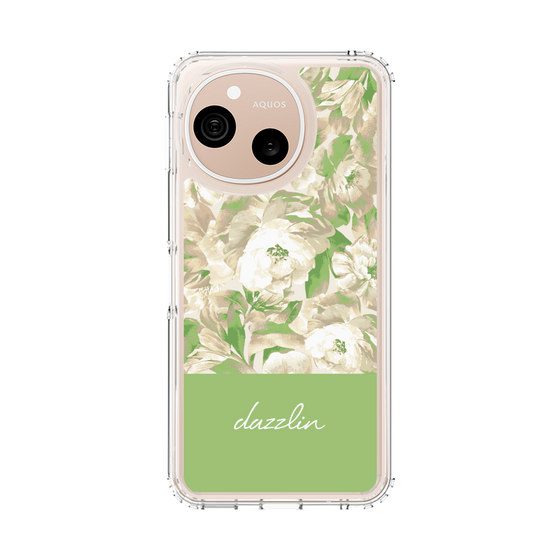スリムプロテクションケース［ dazzlin - ペイントフラワー - Green ］
