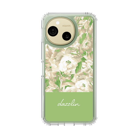 スリムプロテクションケース［ dazzlin - ペイントフラワー - Green ］