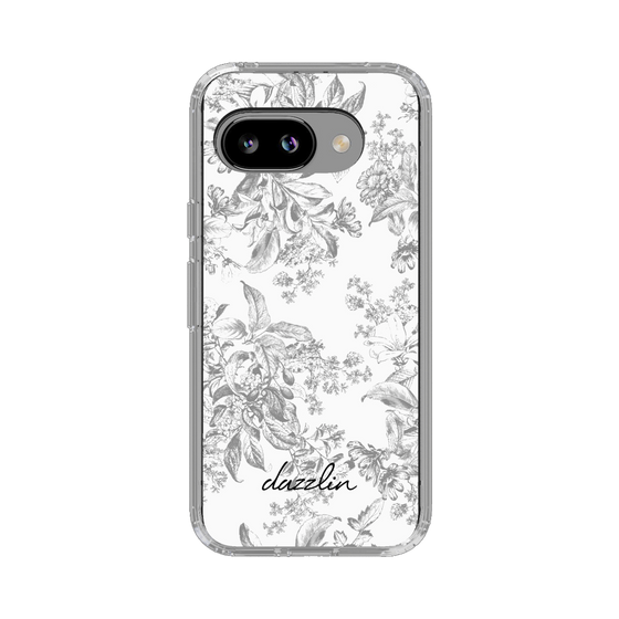 スリムプロテクションケース［ dazzlin - トーンフラワー - Gray ］
