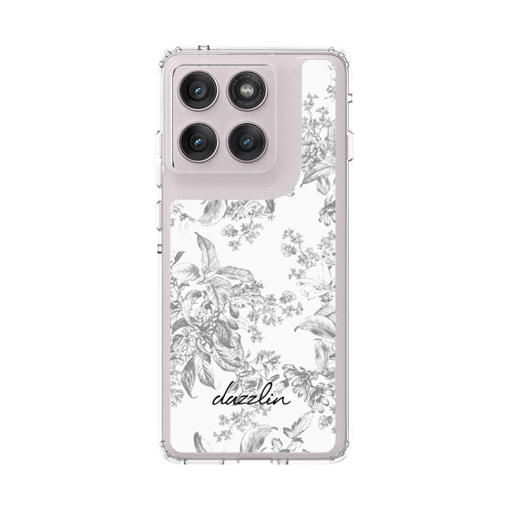 スリムプロテクションケース［ dazzlin - トーンフラワー - Gray ］