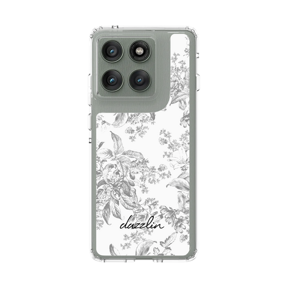 スリムプロテクションケース［ dazzlin - トーンフラワー - Gray ］