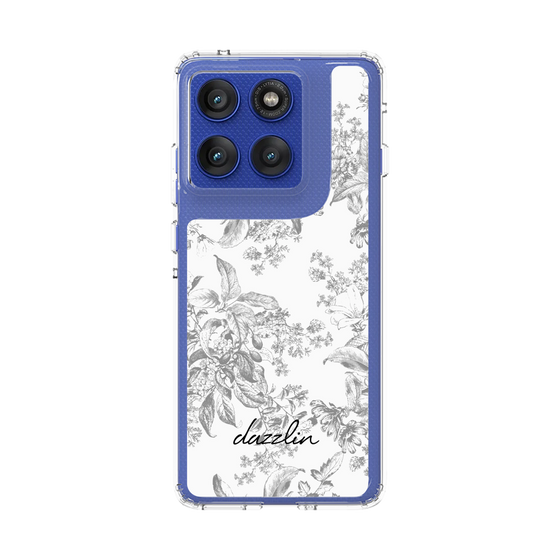 スリムプロテクションケース［ dazzlin - トーンフラワー - Gray ］