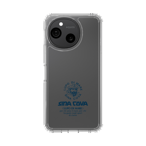 スリムプロテクションケース［ SINA COVA - ロゴ - Navy ］