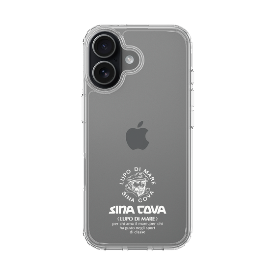 スリムプロテクションケース［ SINA COVA - ロゴ - White ］