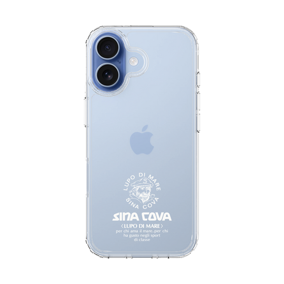スリムプロテクションケース［ SINA COVA - ロゴ - White ］