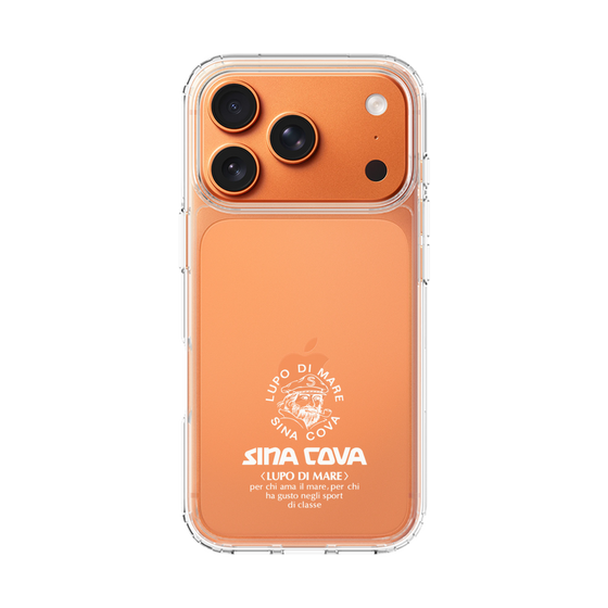 スリムプロテクションケース［ SINA COVA - ロゴ - White ］