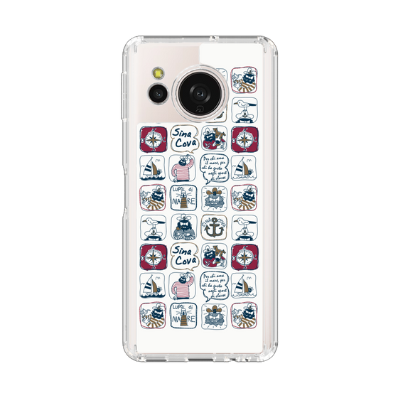 スリムプロテクションケース［ SINA COVA - マリン総柄 ］