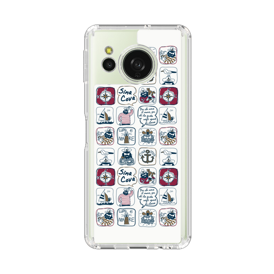 スリムプロテクションケース［ SINA COVA - マリン総柄 ］