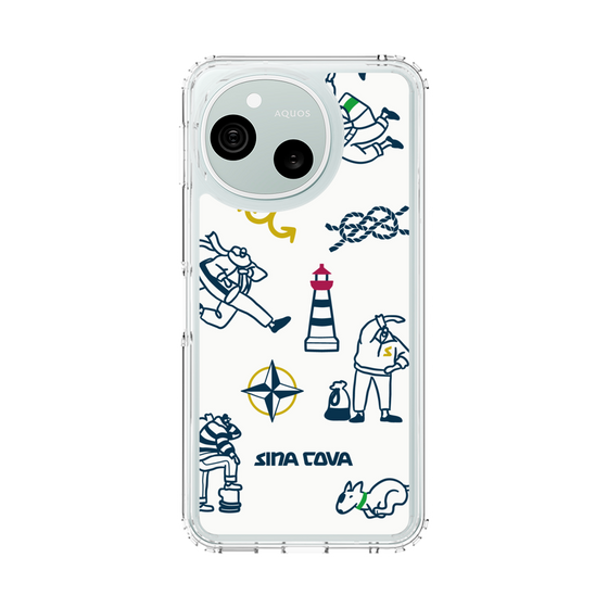 スリムプロテクションケース［ SINA COVA - マリンアート ］