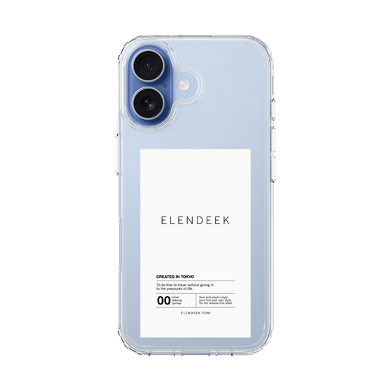 スリムプロテクションケース［ ELENDEEK - ロゴステッカー - White ］