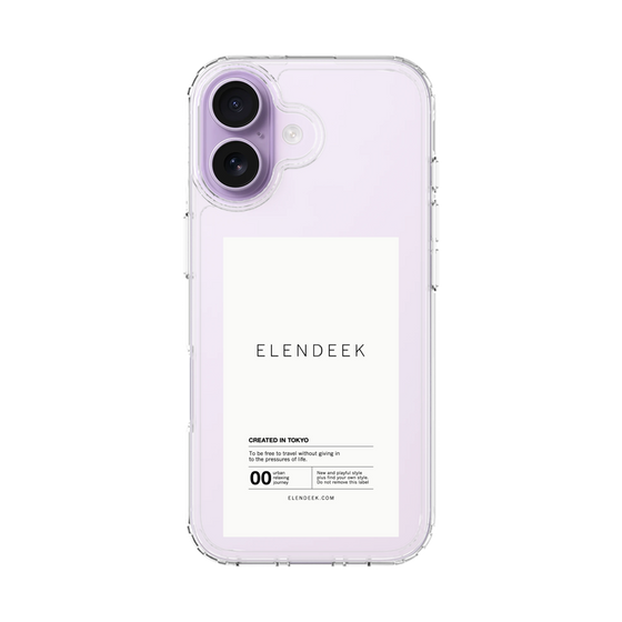 スリムプロテクションケース［ ELENDEEK - ロゴステッカー - White ］