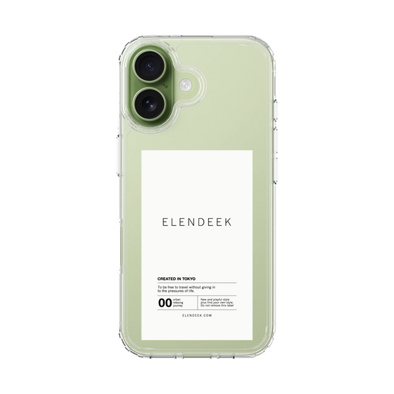 スリムプロテクションケース［ ELENDEEK - ロゴステッカー - White ］