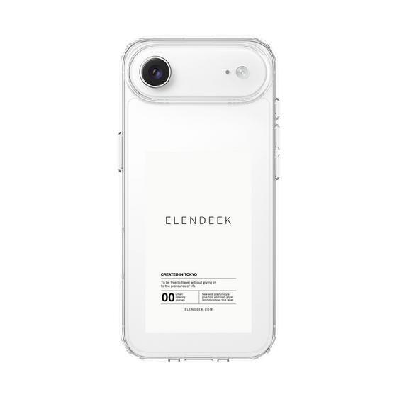 スリムプロテクションケース［ ELENDEEK - ロゴステッカー - White ］