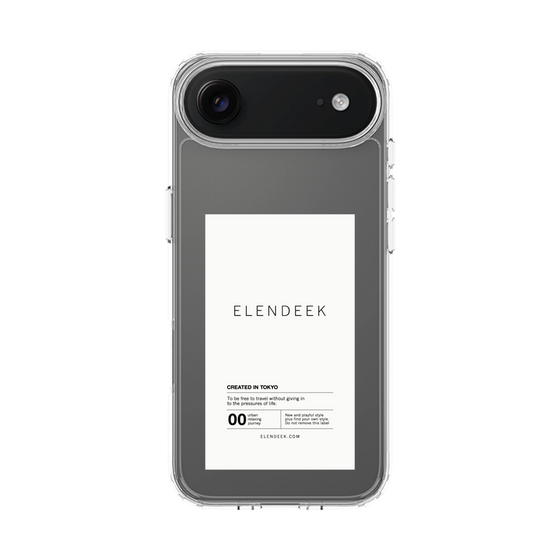 スリムプロテクションケース［ ELENDEEK - ロゴステッカー - White ］