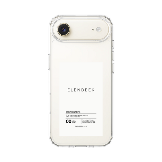 スリムプロテクションケース［ ELENDEEK - ロゴステッカー - White ］