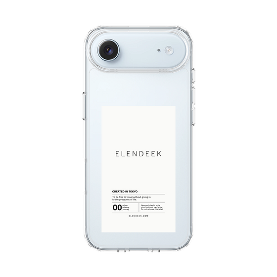 スリムプロテクションケース［ ELENDEEK - ロゴステッカー - White ］