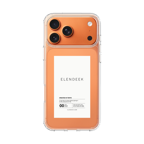 スリムプロテクションケース［ ELENDEEK - ロゴステッカー - White ］