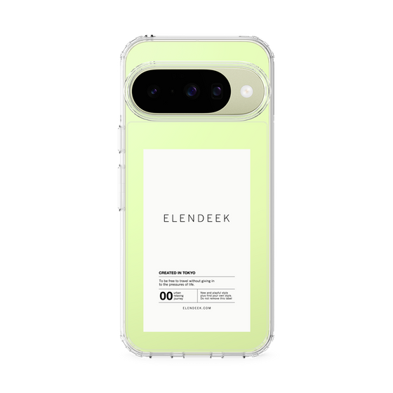スリムプロテクションケース［ ELENDEEK - ロゴステッカー - White ］