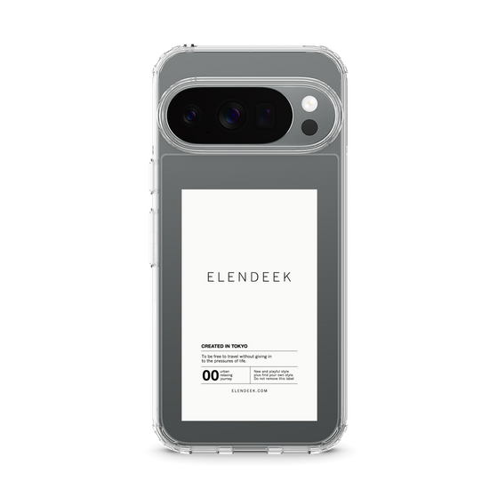 スリムプロテクションケース［ ELENDEEK - ロゴステッカー - White ］