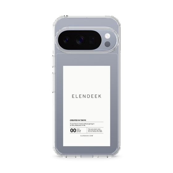 スリムプロテクションケース［ ELENDEEK - ロゴステッカー - White ］