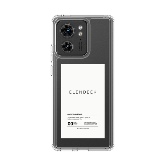 スリムプロテクションケース［ ELENDEEK - ロゴステッカー - White ］