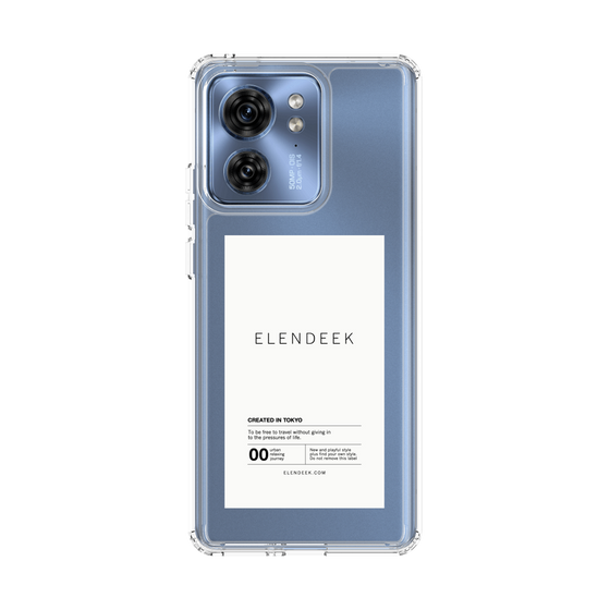 スリムプロテクションケース［ ELENDEEK - ロゴステッカー - White ］