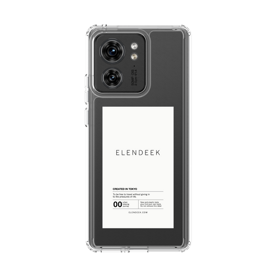 スリムプロテクションケース［ ELENDEEK - ロゴステッカー - White ］