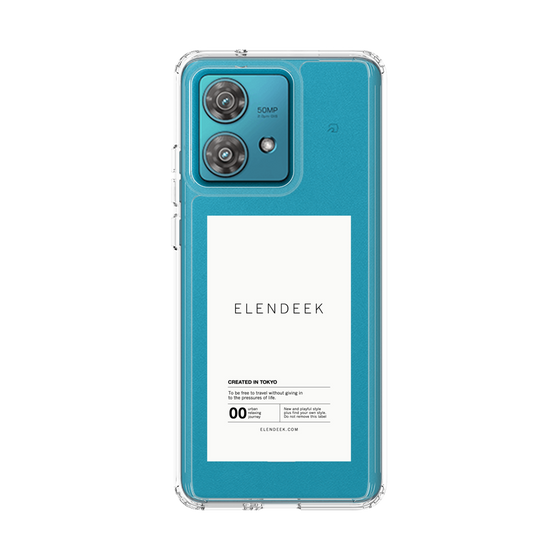 スリムプロテクションケース［ ELENDEEK - ロゴステッカー - White ］
