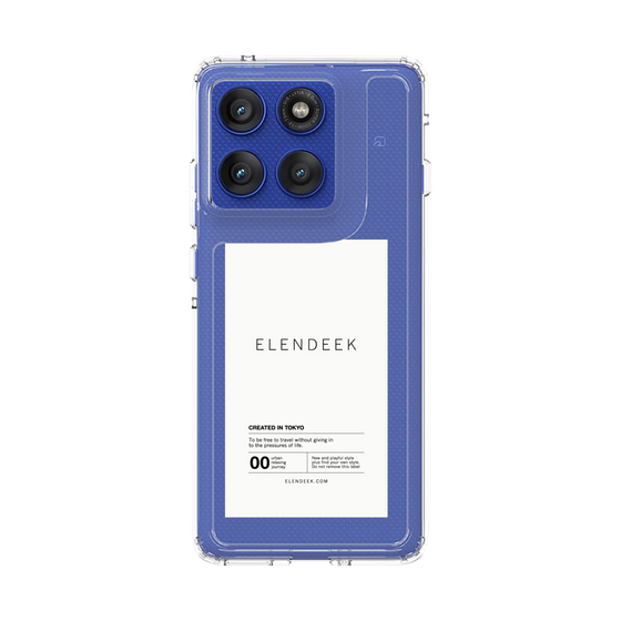 スリムプロテクションケース［ ELENDEEK - ロゴステッカー - White ］