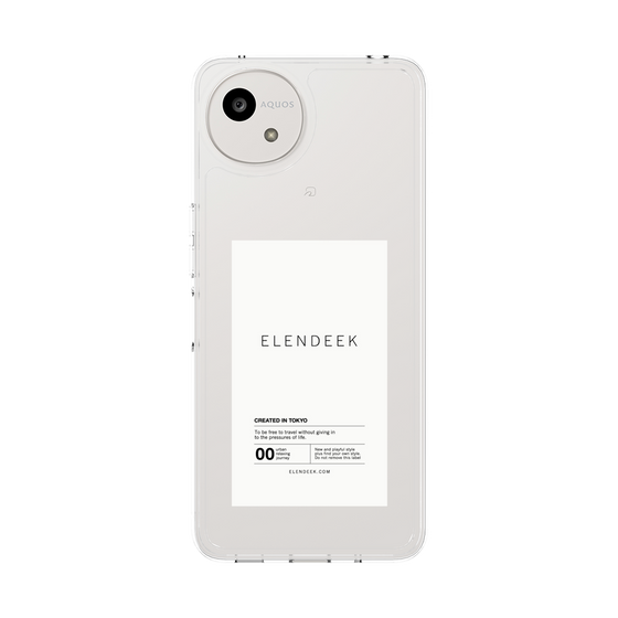 スリムプロテクションケース［ ELENDEEK - ロゴステッカー - White ］
