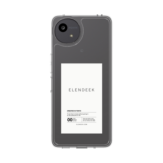 スリムプロテクションケース［ ELENDEEK - ロゴステッカー - White ］