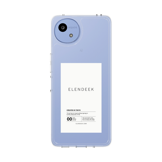 スリムプロテクションケース［ ELENDEEK - ロゴステッカー - White ］