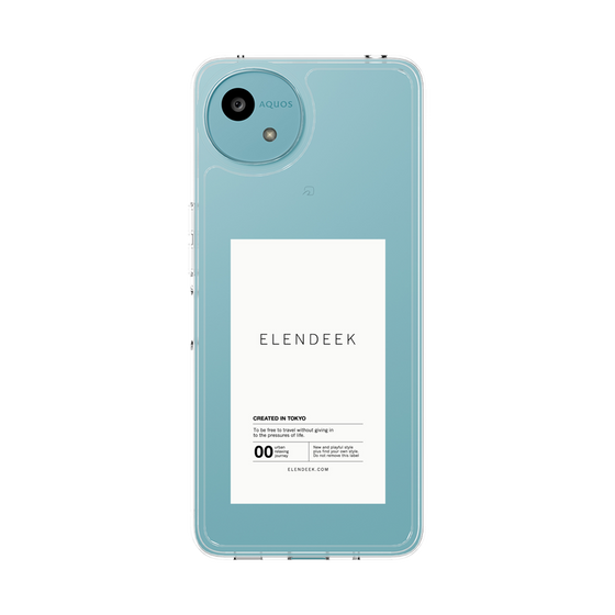 スリムプロテクションケース［ ELENDEEK - ロゴステッカー - White ］