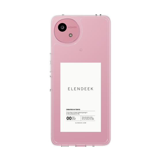 スリムプロテクションケース［ ELENDEEK - ロゴステッカー - White ］