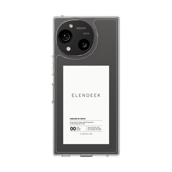 スリムプロテクションケース［ ELENDEEK - ロゴステッカー - White ］